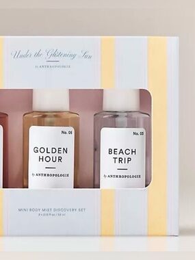 NWT Anthropologie Mini Body Mist Discovery Set- missing 1 mist
